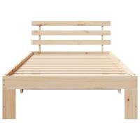 Bedframe met hoofdeinde Naturel 75 x 190 cm Massief grenenhout - thumbnail