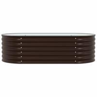 Verhoogde plantenbak Bruin 160 x 80 x 44 cm Staal - thumbnail