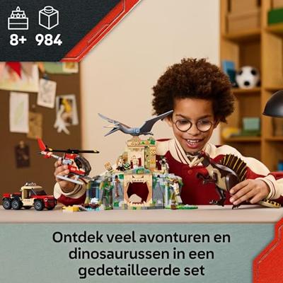 LEGO Jurassic World Spinosaurus en Quetzalcoatlus luchtmissie 76976