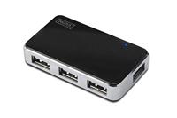 Digitus DA-70220 DA-70220 USB-hub 4 poorten USB-A USB 2.0 480 MBit/s Zwart, Zilver - thumbnail