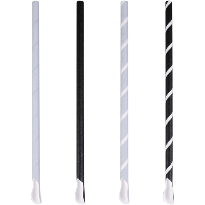 Depa Rietje | lepelrietje | papier | 230mm | Ø8mm | assorti | 1200 stuks