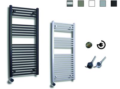 Elektrische Design Radiator Sanicare Plug & Play 111,8x60 cm Inox Look 730 Watt Met Zwarte Thermostaat Links Sanicare Elektrische Design Radiator Sanicare Plug & Play 111,8x60 cm Inox Look 730 Watt Met Zwarte Thermostaat Links Sanicare