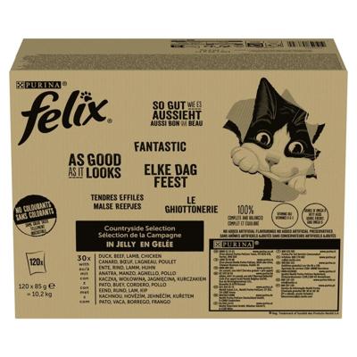 PURINA Felix Countryside Selection - nat kattenvoer - 120x85g