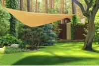 Zonnedoek Beige - Schaduw doek - 3 x 3 x 3 meter - thumbnail