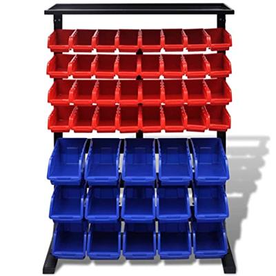 VidaXL Garage opbergrek (blauw en rood)