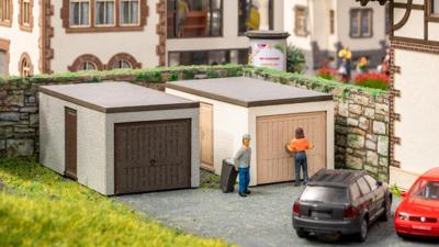 NOCH 14319 H0 2 Laser-Cut minis kant-en-klare garages Bouwpakket NOCH 14319 H0 2 Laser-Cut minis kant-en-klare garages Bouwpakket