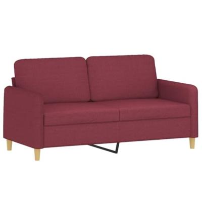 Tweezitsbank 140 cm stof wijnrood