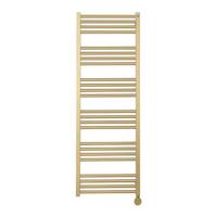 Crosswater MPRO Elektrische handdoekradiator - 140x50cm - 600 Watt - geborsteld messing (goud) MP48X13800FELEC - thumbnail