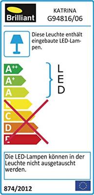 Brilliant Zwarte bureaulampKatrina met led - G94816/06