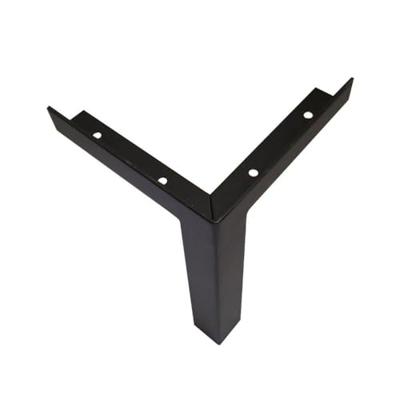 Stalen meubelpoot zwart hoek 3 bij 3 cm en hoogte 19 cm (3 x 3 cm)
