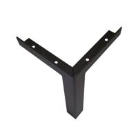 Stalen meubelpoot zwart hoek 3 bij 3 cm en hoogte 19 cm (3 x 3 cm) - thumbnail