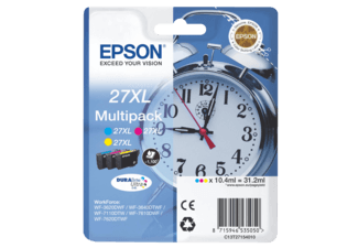 EPSON 27XL wekkerpatroon - cyaan, magenta en geel - 3x10,4 ml - 100 pagina's