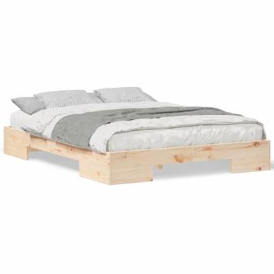 Bedframe met opslag Bruin 150 x 200 cm Massief grenenhout Bedframe met opslag Bruin 150 x 200 cm Massief grenenhout