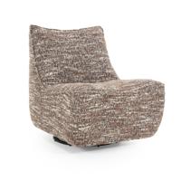 Eleonora Draaifauteuil 'Loys' Chenille, kleur Bruin - thumbnail