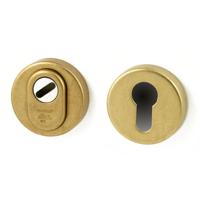 Hardbrass Nika SKG3 veiligheidsrozetten met kerntrekbeveiliging - messing getrommeld - thumbnail