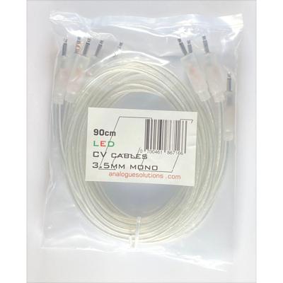 Analogue Solutions LED CV Cable 90 cm patchkabels met lichtgevende pluggen (5 stuks)