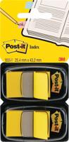 Post-it index standaard, ft 24,4 x 43,2 mm, houder met 2 x 50 tabs, geel - thumbnail
