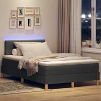 Boxspring bed met matras Donkergrijs 120 x 200 cm Stof - thumbnail
