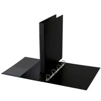 Ringband Quantore A4 4-rings D-mech 20mm PP zwart | 20 stuks - thumbnail