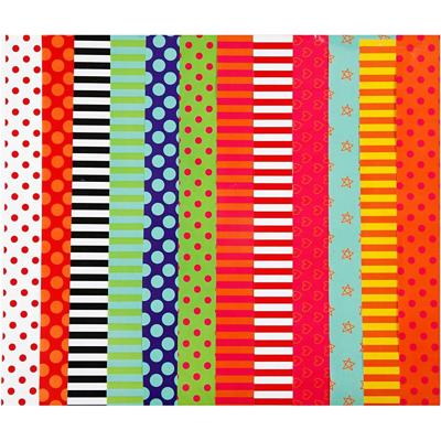 Creativ Company Glanspapier, bedrukt, vel 24x32 cm, 80 gr, diverse kleuren, 50 div vellen/ 1 doos