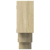 Wandschap 159x18x66 cm bewerkt hout sonoma eikenkleurig - thumbnail