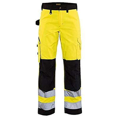 Blåkläder Dames werkbroek High-Vis zonder spijkerzakken 71551811 | High-Vis Geel/Zwart | Maat 44 - 7330509502228