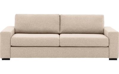 Goossens Bank Lucca wit, stof, 3-zits, stijlvol landelijk