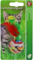 Boon kattenspeelgoed foambal+veren 3.5cm - thumbnail