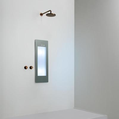 Sunshower Round Small Plus - Inbouw - Infrarood + Uv - 33 x 95 x 10 cm - Grijs