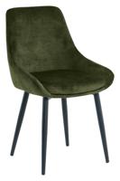 Artistiq Eetkamerstoel 'Kofi' Velvet, kleur groen - thumbnail