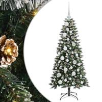 Kunstkerstboom met 150 LED Groen 120 cm PVC en Plastic en Staal - thumbnail
