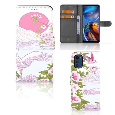 Motorola Moto E32 | Moto E32s | Telefoonhoesje | Met pasjeshouder | Bird Standing