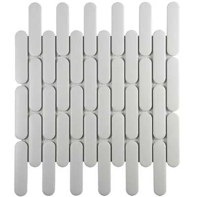 Mozaiek Sevilla Ovalen Vinger Wit Mat 2,3x9,8 Mozaiek Sevilla Ovalen Vinger Wit Mat 2,3x9,8