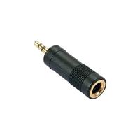 LINDY 35621 Adapter Jackplug Audio Adapter [1x Jackplug male 3,5 mm - 1x Jackplug female 6,3 mm] Zwart - thumbnail