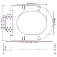 VidaXL Toiletzitting antraciet 47 x 36 x 3,4 cm duroplast - thumbnail