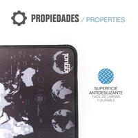 Muismat iggual IGG317310 Wereldkaart Zwart/Wit - thumbnail