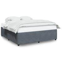 Bedframe zonder matras 180x200 cm fluweel donkergrijs - thumbnail