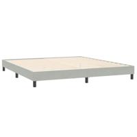 Boxspring met matras fluweel lichtgrijs 180x220 cm - thumbnail