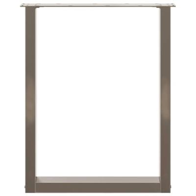 Eettafelpoten 2 st U-vormig 60x(72-73) cm staal naturel