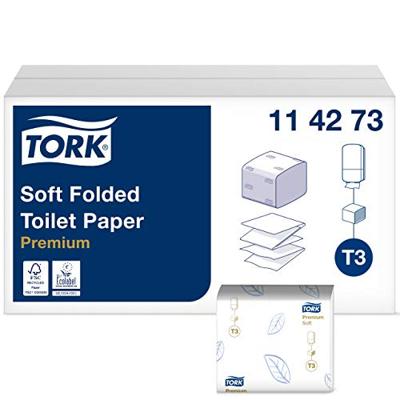 Toiletpapier Tork T3 Premium gevouwen 2-laags 110x190mm wit 114273