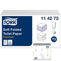 Toiletpapier Tork T3 Premium gevouwen 2-laags 110x190mm wit 114273 - thumbnail