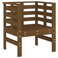 Tuinstoelen 2 st 61,5x53x71 cm massief grenenhout honingbruin - thumbnail