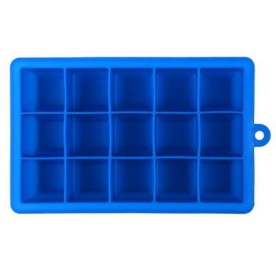 15 rasters DIY grote ijs kubus schimmel vierkante vorm siliconen ijs lade fruit ijs maker (donkerblauw)