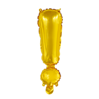 Folieballon Uitroepteken Goud 41cm - thumbnail