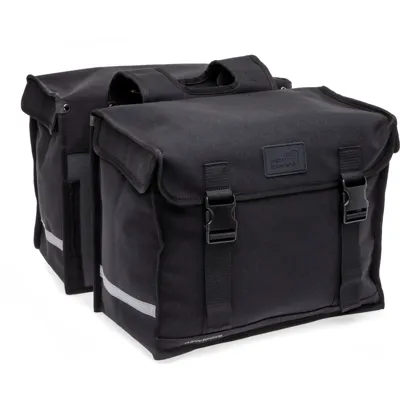 Dubbele fietstas New Looxs Canvas Camping - 66 liter - 43 x 22 x 35 cm (2x) - Black