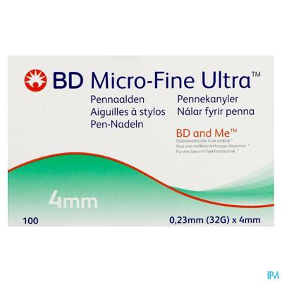Bd Microfine Ultra Pennaald 4mm 32g Easyflow 100