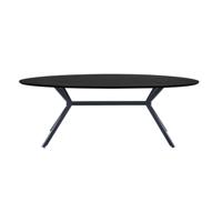 WOOOD Ovale Eettafel 'Bruno' 220 x 100cm, kleur zwart - thumbnail