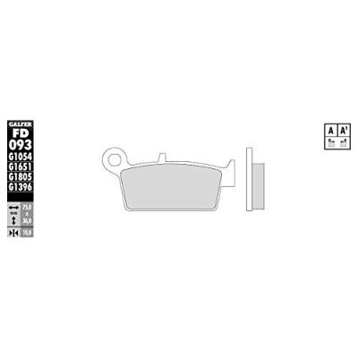 GALFER remblokken "fd093" brake pad fd093 g1396 sintered metal