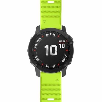 By Qubix - Siliconen bandje - Groen - Compatible met Garmin Tactix 8-51mm - Compatible Garmin bandje