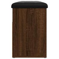 Schoenenbank 82x32x45,5 cm bewerkt hout bruin eikenkleur - thumbnail
